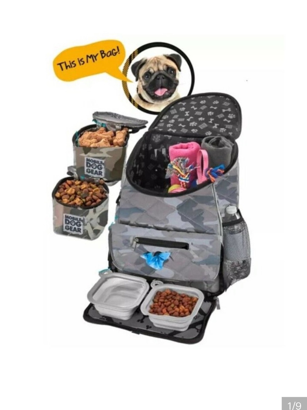 Mobile Dog Gear Lavender Floral Backpack - Picture 8 of 8